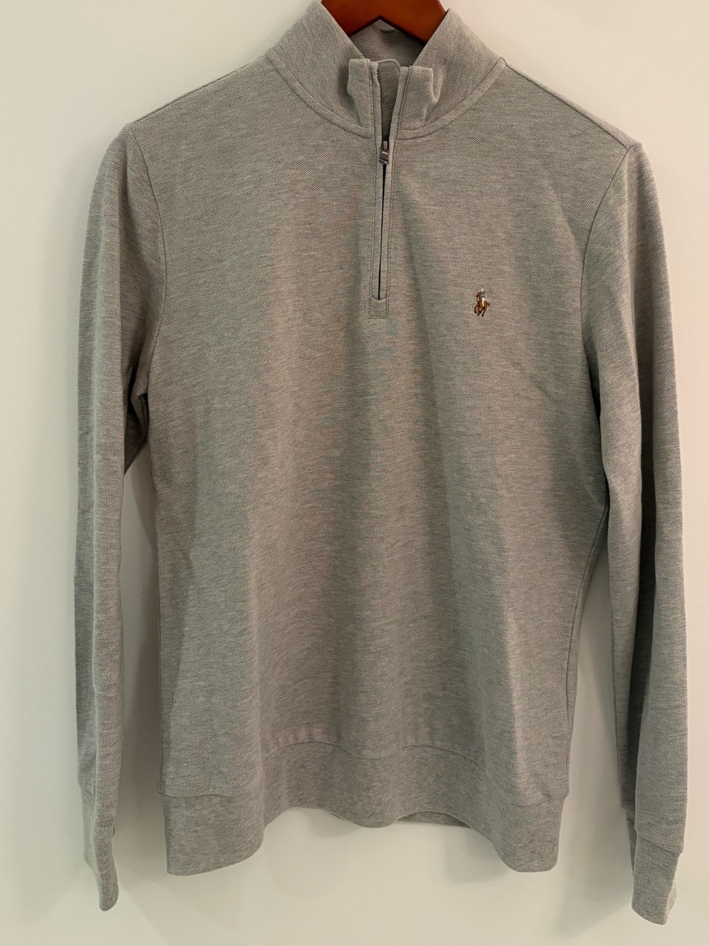 Polo Ralph Lauren Boys Quarter-Zip Sweater - Light Gray size Large NWT